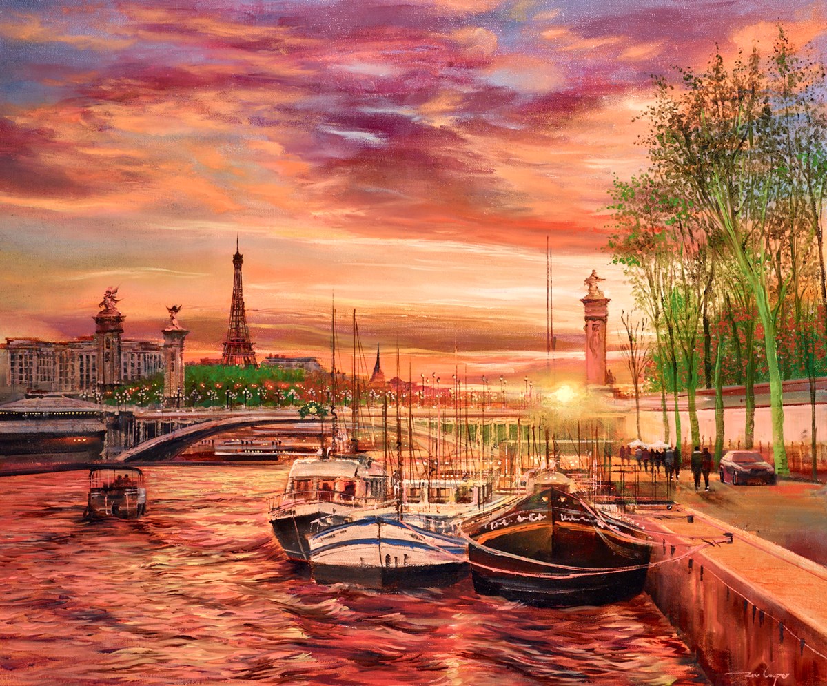 Sunset Over The Seine